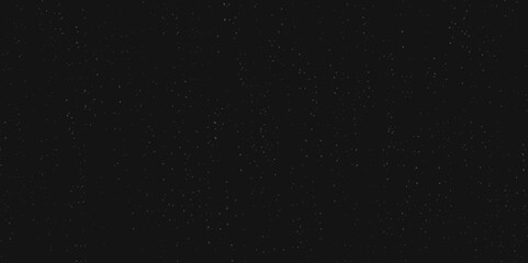 Falling snow stars. Abstract dust in black background. Black sky white star.