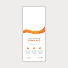 Vector corporate business conference dl flyer or business webinar rack card flyer template, roll up banner design.