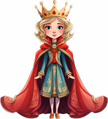 princess with a magic wand illustration 