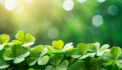St. Patrick's Day background with space for text for a banner or flyer for St. Patrick's Day