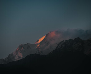 sunset over the mountains