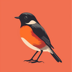 Fototapeta premium Beautiful bird in flat vector design