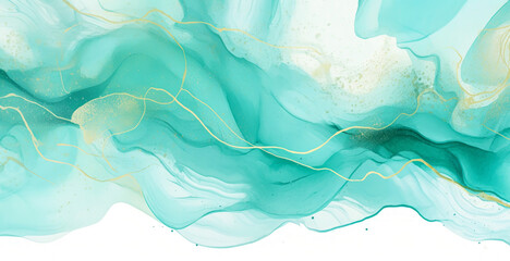 Obraz premium Luxury abstract fluid art painting background alcohol ink technique. Luxury colourful gold marble texture background for interior decoration. Abstract digital artwork