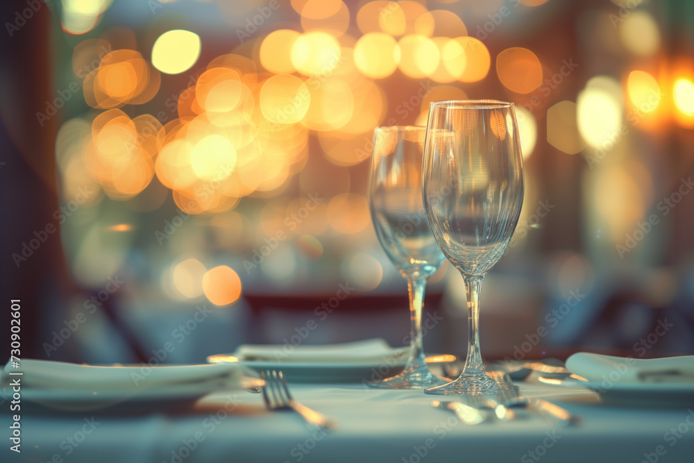 Aufkleber a slide background for a romantic dinner event. muted colors, blurred. background image. created wit