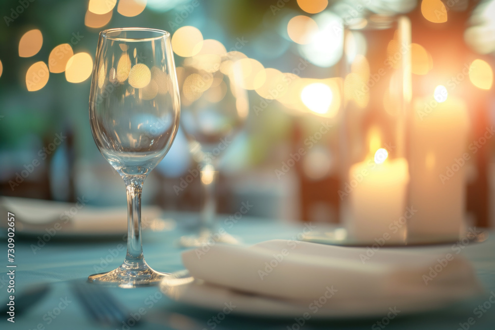 Poster a slide background for a romantic dinner event. muted colors, blurred. background image. created wit