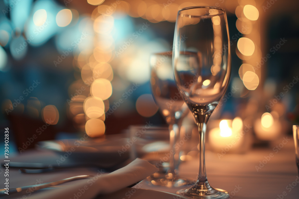 Poster a slide background for a romantic dinner event. muted colors, blurred. background image. created wit