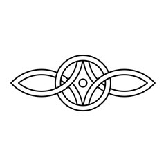 Celtic style interlaced pattern isolated vector. The Serch Bythol Design. Nordic symbol. Celtic friendship symbol.