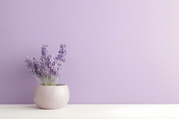 Beautifully serene empty solid color background in a soft lavender, evoking a sense of calm