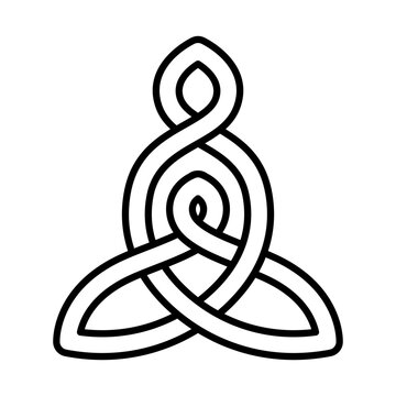The Celtic Motherhood Knot. Celtic Style Interlaced Symbol. Vector Line Art.