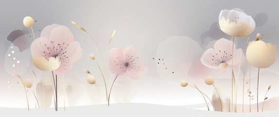 an abstract flower background with gold