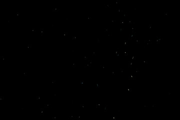 bonfire spark in the dark sky in night, shallow focus