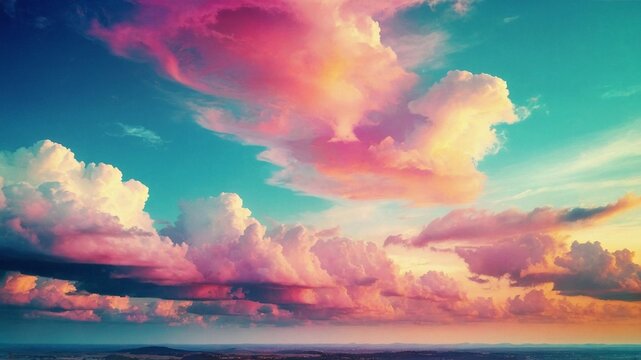 Colorful clouds in the sky © Tayyab
