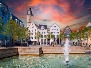 view of the old town weimar, thuringia east germany