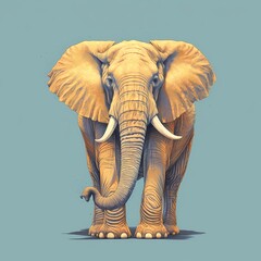 Illustrated Elephant Portrait