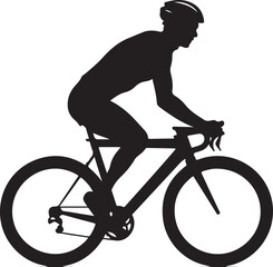 Fototapeta premium Cyclist silhouette vector illustration