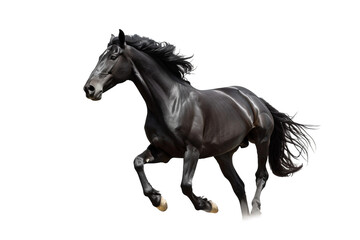 Obraz na płótnie Canvas Black Horse on transparent background