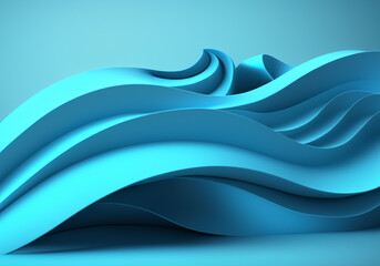 Abstract blue wave layered background