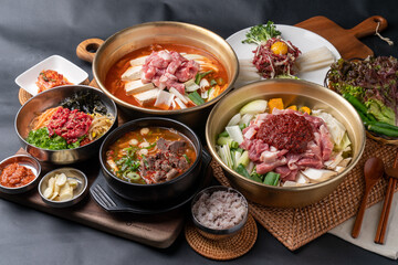 Korean food, Korean beef, beef, bibimbap, rice soup, raw meat, kimchi stew, stew, beef tartare, side dishes, spicy, tofu