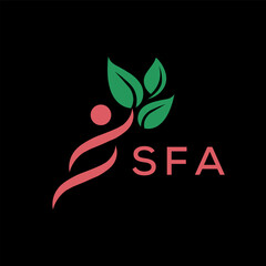 SFA  logo design template vector. SFA Business abstract connection vector logo. SFA icon circle logotype.
