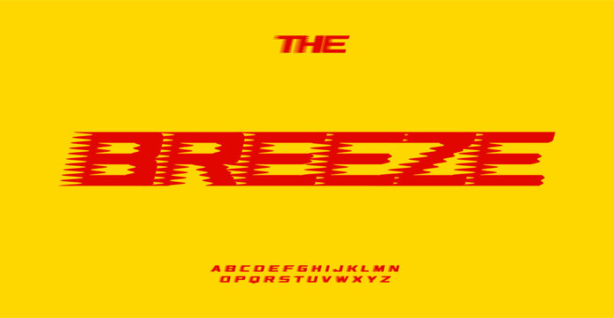 Dynamic creative letters, motion wide italic race font for bold modern logo, motion headline emphasis, contemporary typography, sport and automotive design. Vector typeset.