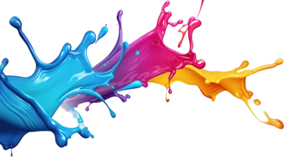 Gordijnen colorful paint artwork on transparent background © maretaarining