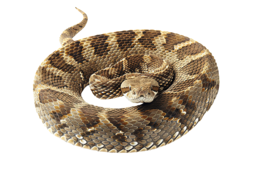 Rattlesnake on isolated background