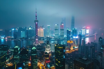 Shanghai Skyline Timelapse