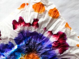 Multicolor Dirty Art Paint. Dye Hippie. Colourful