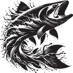 Atlantic salmon silhouette
