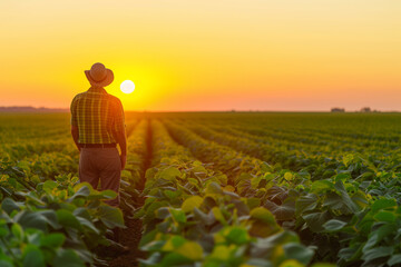 Fototapeta premium person in a field
