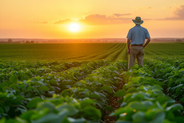 Fototapeta premium farmer on a field