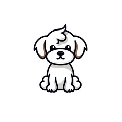 Obraz na płótnie Canvas dog icon simple vector illustration isolated transparent background, cut out or cutout t-shirt design