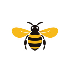 bee vector illustration isolated transparent background, cut out or cutout