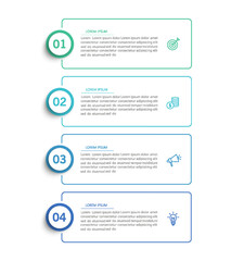 Business infographic design template with 4 options, steps or processes. Can be used for workflow layout, diagram, annual report, web design	