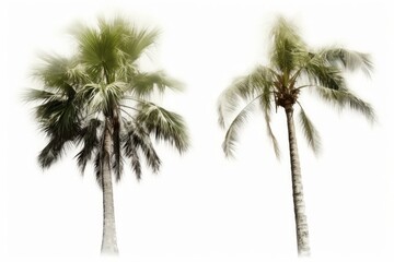 Obraz premium Coconut palm tree isolated on white background