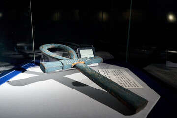 Ancient Egyptian Exhibits of the archaeological Mummification Museum in Luxor,  Egypt.