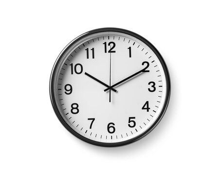 Modern wall clock isolated on transparent background. Generative AI