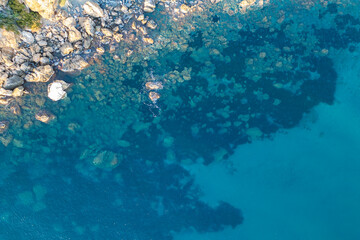 Fototapeta na wymiar Urkmez Beach drone view in Turkey