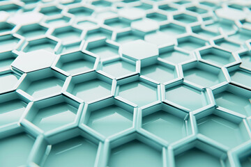 Close Up Shot of Hexagonal Pattern, Geometric Shape With Intricate Detail
