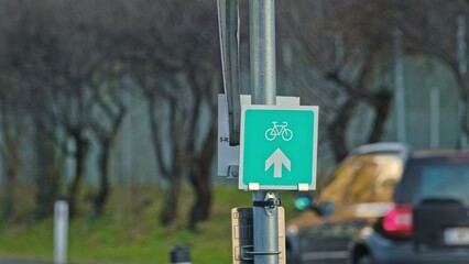 Bike Lane Information Street Sign