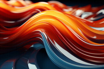 Close-Up of Wavy Design on Black Background