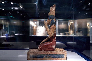 Ancient Egyptian Exhibits of the archaeological Mummification Museum in Luxor,  Egypt.