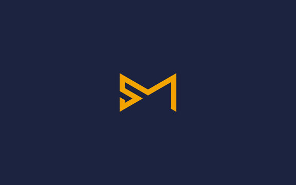 letters ms or sm logo icon design vector design template inspiration