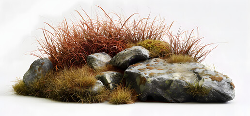 Fototapeta premium long grass on a white background