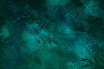 Oil painted turquoise texture with brush strokes visible