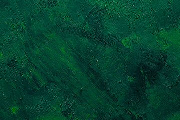 Oil painted green turquoise texture with brush strokes visible