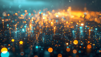 blue lights are seen on an abstract background