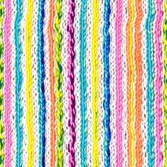 neon color knitted embroidered stripes