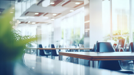 Blur defocus a Background of meeting room in office - obrazy, fototapety, plakaty