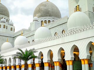 The beauty of the new mosque in the city of Solo, Indonesia, which is nicknamed the mini mosque of...